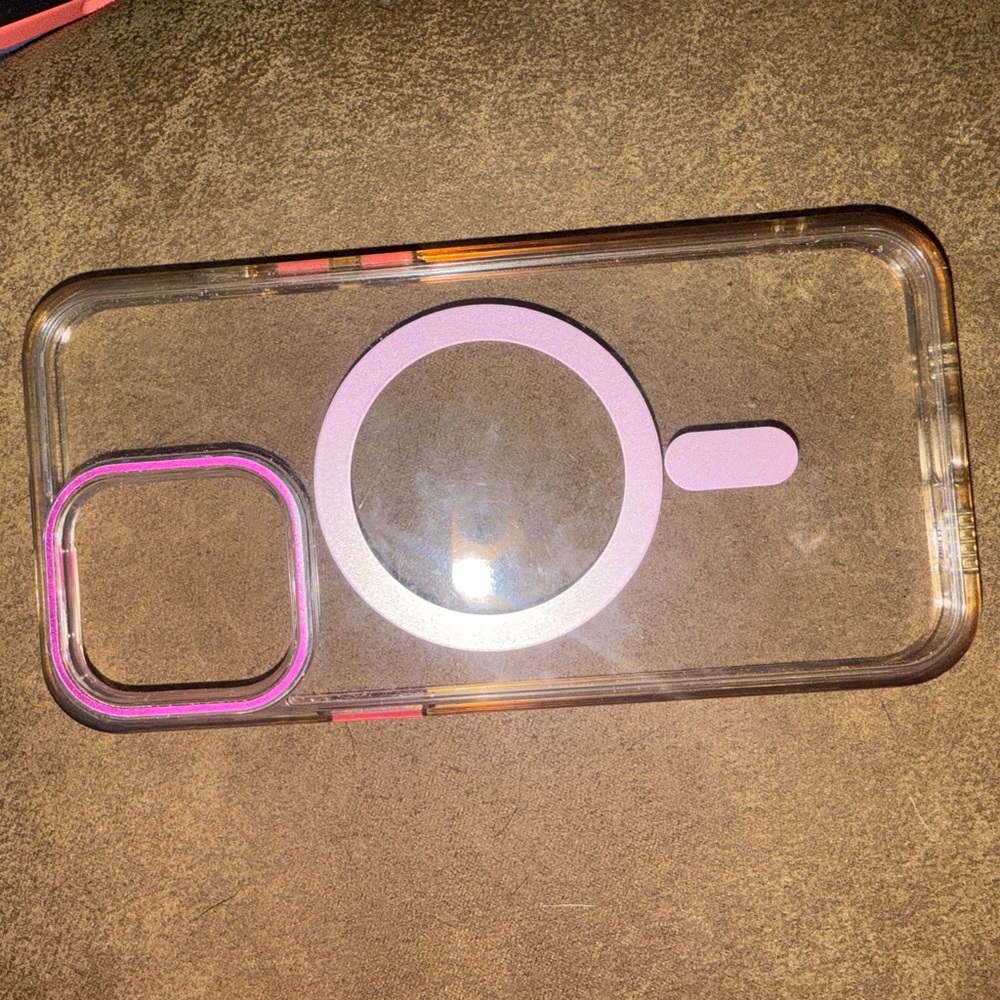 Clear and Pink Phone Case